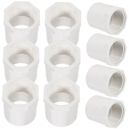 MERRYHAPY 10 Stück Teiliges PVC Rohrverbinder Innengewinde Kunststoff Anschlussstück Robust Langlebig für Badezimmer Ablaufrohr Installation und Wasserleitungssysteme von MERRYHAPY