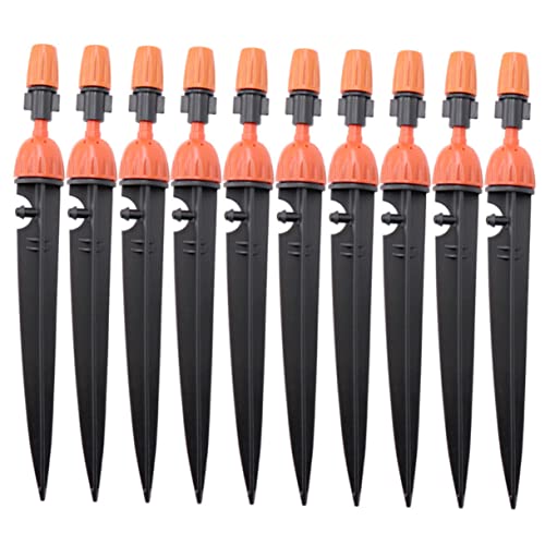 MERRYHAPY 10 Stück Teiliges Verstellbares Tropfbewässerungsset mit Langlebigen Gartenbewässerungsdüsen Bodensteckbar Sprühbereich Einfache Installation für Pflanzen und Rasenbewässerung von MERRYHAPY