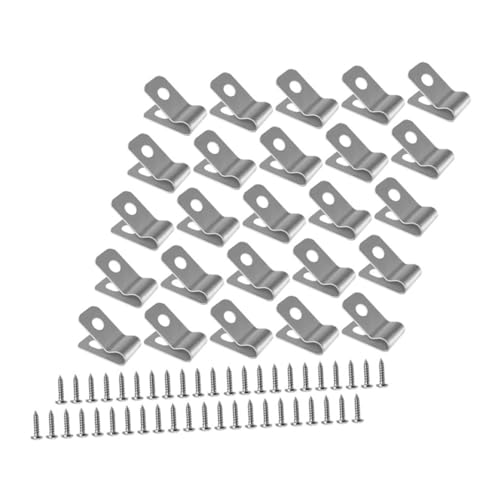 MERRYHAPY 100 Sätze Edelstahl Drahtzaun Klemmen mit Schrauben Robuste Zaunbefestigung Clips für Metall Holzpfosten Rostfrei Langlebig Schnelle Anbringung Geeignet für Landwirtschaftliche von MERRYHAPY