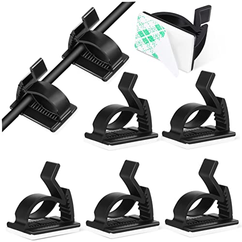 MERRYHAPY 10Stücke Kabelhalter Selbstklebend Praktischer Küchendraht Organizer für Netzkabel Datenkabel Videokabel für Schreibtisch Zuhause Stabil Leicht zu Verwenden von MERRYHAPY