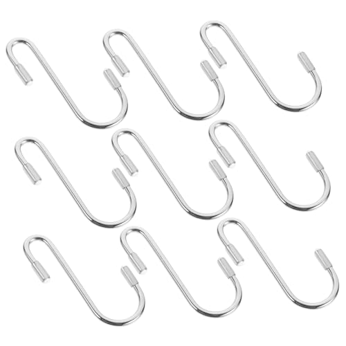 MERRYHAPY 12 Stück Teiliges Schwere S-haken aus Edelstahl Robuste Aufhängehaken für Küche Bad Kleiderschrank Vielseitig Einsetzbar zum Hängen von Töpfen Handtüchern Kleidung und Taschen von MERRYHAPY