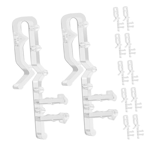 MERRYHAPY 12 Stück Teiliges Transparente Jalousie-Clips Verstellbare Winkel Robuste Fensterjalousien-halterungen Flexible Vorhanghalter Unsichtbare Blendenbefestigung für Wohnraumdekoration von MERRYHAPY