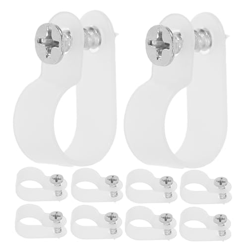MERRYHAPY 1Satz Seillicht Clips mit Edelstahlschrauben Kabel Clips für Außenbeleuchtung für Weihnachtsfeiern Hochzeiten Einfache Installation Robustes Design von MERRYHAPY
