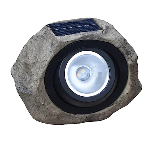 MERRYHAPY 1Stk Solar-Stein-Lampe Gartenstrahler wasserdicht Solarfelsen-Rasenlicht für Garten Rock Flutlicht led-light led-lichter hoflampe simulierte Steinlampe Garten Solarlampe Harz von MERRYHAPY
