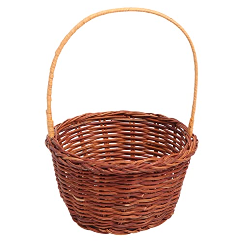 MERRYHAPY 1stück Mini Dekorationskorb Handgefertigt Bastelkorb Für Aktivitäten Rund Höhe Kreative Schreibtisch-Dekoration Für Schule Und Zuhause Helle Brauntöne von MERRYHAPY