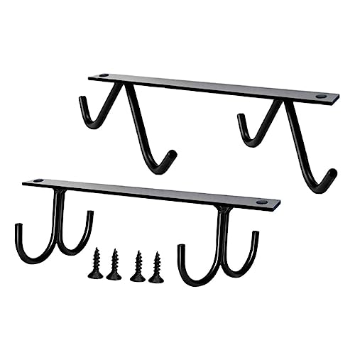 MERRYHAPY 2 Satz Teiliges Metall Becherhalter Unter Schrank Rostfrei Rutschfest mit Haken für Kaffeetassen und Gläser Platzsparend Wasserabflussfähig Praktische Aufbewahrung für Küche und von MERRYHAPY