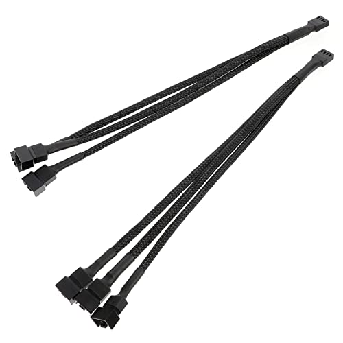 MERRYHAPY Lüfterschnittstellen-verlängerungskabel 3-Wege-adapterkabel Pc-kabelverlängerung Konverter Für Lüfter Y-Splitter-Kabel von MERRYHAPY