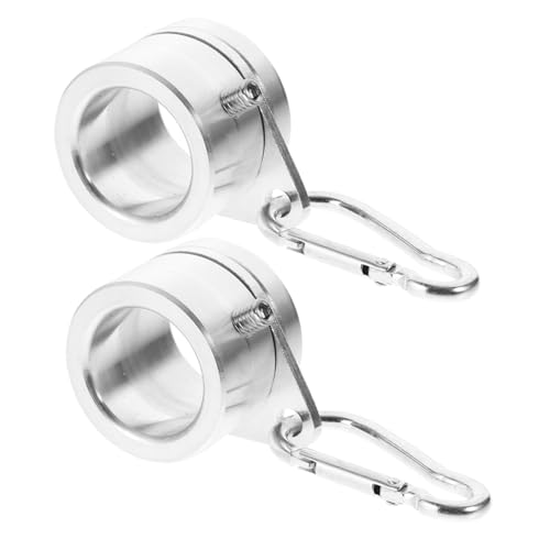 MERRYHAPY 2 Stück Aluminiumlegierung Fahnenmast Ringe Drehbar Anti wickel Befestigungs Ringe Langlebig Leicht für Fahnenmast Befestigung von MERRYHAPY