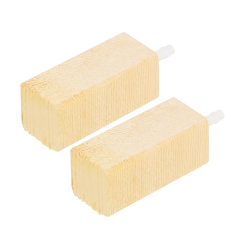 MERRYHAPY 2 Stück Aquarium Luftstein Holz Sauerstoffbubbler Natürliche Belüftung Sauerstoffzufuhr Kompakt Langlebig für Fischbecken und Hydroponik Aquarienzubehör von MERRYHAPY