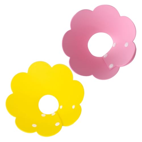 MERRYHAPY 2 Stück Elizabethanisches Haustier Anti Lick Schutzkragen Weiches Eva Sonnenblumen Design Gelb für nach Operation von MERRYHAPY