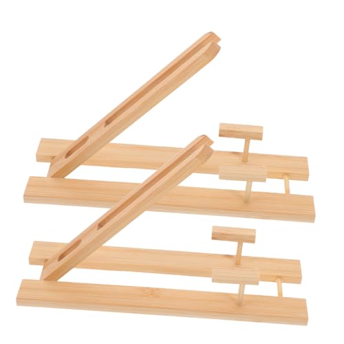 MERRYHAPY 2 Stück Fächerständer Aus Holz, Traditioneller Ständer, Elegantes Und Tragbares Fächer-display-rack Für Die Inneneinrichtung, Glatt Poliertes Oberflächenregal von MERRYHAPY