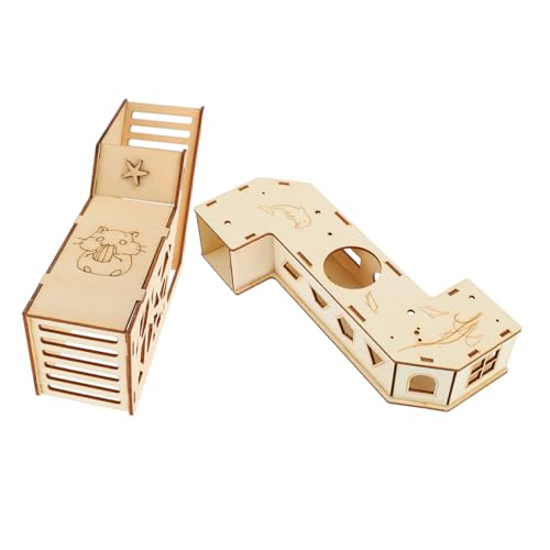 MERRYHAPY 2 Stück Hamster Labyrinth Activity Toy aus Holz Langlebiger Tunnel Spielplatz für Kleine Haustiere Wie Hamster und Mäuse Fördert Bewegung Versteckmöglichkeit und Stressabbau MERRYHAPY 2 Stück Hamster Labyrinth Activity Toy aus Holz Langlebiger Tunnel Spielplatz für Kleine Haustiere Wie Hamster und Mäuse Fördert Bewegung Versteckmöglichkeit und Stressabbau von MERRYHAPY
