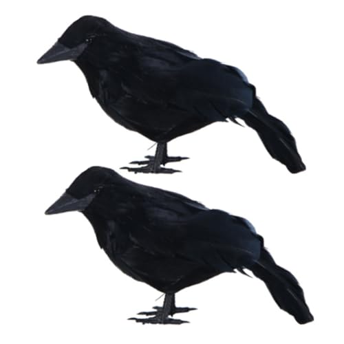 MERRYHAPY 2stücke Teiliges Lebensechte Schwarze Krähen Dekoration Für Halloween Kreative Vogelschreck Requisiten Für Partys Und Fotografie Wetterfestes Material von MERRYHAPY