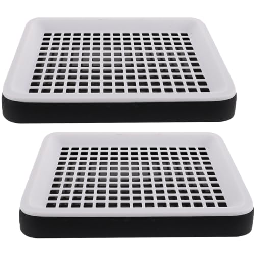 MERRYHAPY 2 Stück Teiliges Kaninchen trainingsklo mit Abnehmbarem Quadratische Frettchen Meerschweinchen Toilette Wasserdichtes Leicht zu Reinigen Auslaufsicher für Kleine Nager von MERRYHAPY