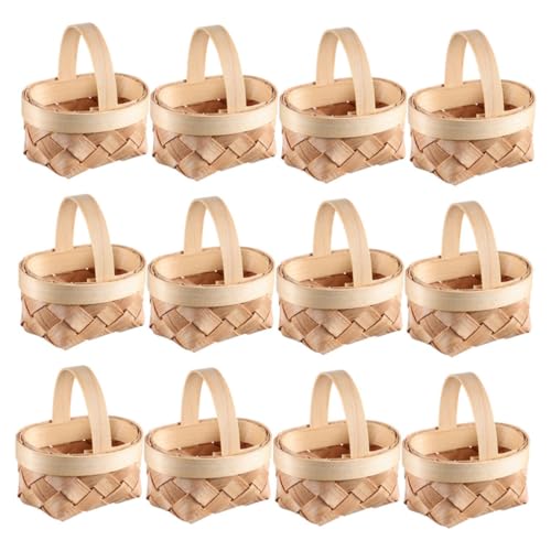 MERRYHAPY 20 Stück Kleine Rattankörbe mit Griffen Mini Handgeflochtene Strohkörbe Rustikale Picknickkörbe für Hochzeitsgeschenke DIY Bastelprojekte Vielseitige Dekoration für Party und MERRYHAPY 20 Stück Kleine Rattankörbe mit Griffen Mini Handgeflochtene Strohkörbe Rustikale Picknickkörbe für Hochzeitsgeschenke DIY Bastelprojekte Vielseitige Dekoration für Party und von MERRYHAPY