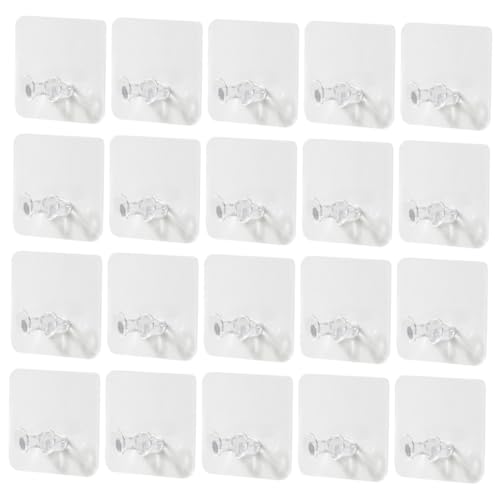 MERRYHAPY 20 Stück Teiliges Selbstklebende Wandhaken aus Transparentem Kunststoff Starke Haftung ohne Bohren Vielseitig für Steckdosenhalterung und Organisierte Aufbewahrung MERRYHAPY 20 Stück Teiliges Selbstklebende Wandhaken aus Transparentem Kunststoff Starke Haftung ohne Bohren Vielseitig für Steckdosenhalterung und Organisierte Aufbewahrung von MERRYHAPY
