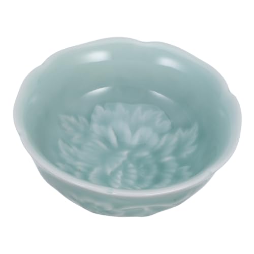 MERRYHAPY 2St Seladon-Teetasse Seladon chinesische Teetassen Geschirr mit Farbwechsel Teetassen aus Porzellan drink tea voury the tea tee+set Schale mit Pflanzenprägung geprägte Teeschale von MERRYHAPY