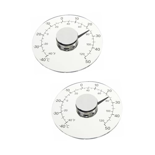 MERRYHAPY 2St Selbstklebendes Thermometer innen-außen-thermometer außentemperaturanzeige Wetterfest Wetterstock draussen raumthermometer innen Haushaltsthermometer Wasserdichtes Thermometer von MERRYHAPY