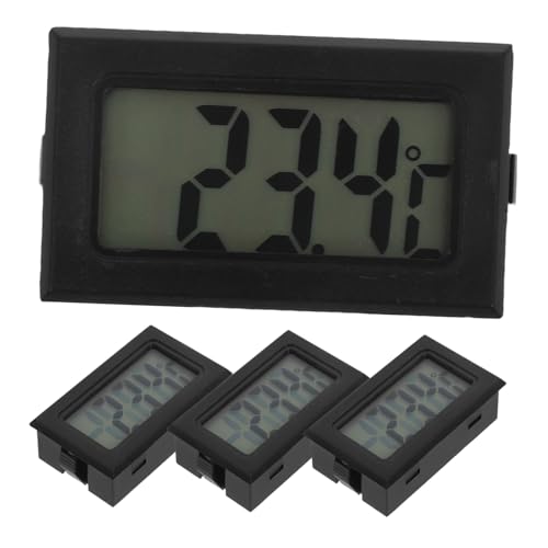 MERRYHAPY 4 Stück Digitales Mini Thermometer mit Lcd-display Kompakter Temperatur Feuchtigkeitsmesser für Wohnräume Gewächshaus und Reptilien Leicht Tragbar Einfache Installation von MERRYHAPY