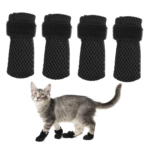 MERRYHAPY 4 Stück Verstellbare Katzenpfotenschutz socken Kratzfeste Strapazierfähige Katzenschuhe für Baden Füttern und Medikamentengabe Atmungsaktiv Komfortabel Passend für Katzenpfoten MERRYHAPY 4 Stück Verstellbare Katzenpfotenschutz socken Kratzfeste Strapazierfähige Katzenschuhe für Baden Füttern und Medikamentengabe Atmungsaktiv Komfortabel Passend für Katzenpfoten von MERRYHAPY