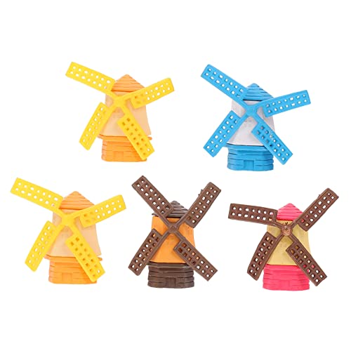 MERRYHAPY PVC Windmühle Modell Zubehör 5 Stücke Bunte Garten Decor Sukkulente Verzierungen Zufällige Farbe von MERRYHAPY