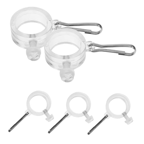 MERRYHAPY 5 Stück Teiliges Fahnenmast clamp Robustem PC Material Wetterbeständige Flaggenbefestigung mit Einfachem Clip mechanismus Sichere Fixierung für Wand Outdoor Fahnen Vielseitig von MERRYHAPY