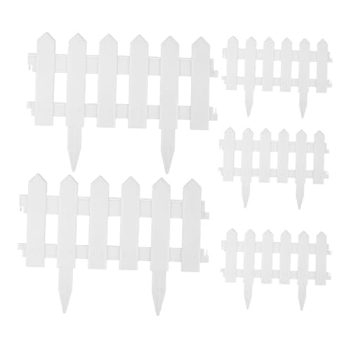 MERRYHAPY 5 Stück Teiliges Gartenzaun Robustem Kunststoff Abnehmbar und Installieren als Beweglicher Schutzzaun für Hunde Windschutz und Dekorative Beetumrandung im Außenbereich von MERRYHAPY