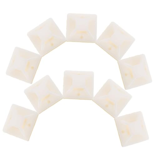 MERRYHAPY 500 Stück Selbstklebende Kabelbinder montagebasen Weiß Gelb Langlebige Abs kabelhalter mit Klebesockel Einfache Installation Stabiler Kabelorganizer für Büro und Haushalt von MERRYHAPY