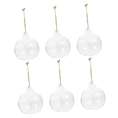 MERRYHAPY 6 Stück Glaskugel Hängebeckenvasen Hydrokultur Knospenvase Teelichthalter Hydrokultur Anbausystem Behälter Für Kerzenhalter Großgefässe Tafelaufsatz Transparentes Hanfseil MERRYHAPY 6 Stück Glaskugel Hängebeckenvasen Hydrokultur Knospenvase Teelichthalter Hydrokultur Anbausystem Behälter Für Kerzenhalter Großgefässe Tafelaufsatz Transparentes Hanfseil von MERRYHAPY