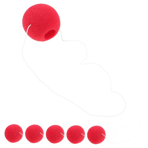 MERRYHAPY 6 Stück Rote Clownnasen aus Weichem Schwamm Leichte Bequeme Cosplay-accessoires für Halloween Karneval Partydekoration und Rollenspiele für Altersgruppen von MERRYHAPY