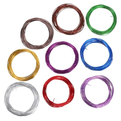 MERRYHAPY 9Roll Eloxierter Aluminium-bonsaidraht Buntes Bonsai-formungsdraht- Biegsamer Draht zur Pflanzen Astbefestigung Wetterbeständig für Garten Dekoration von MERRYHAPY