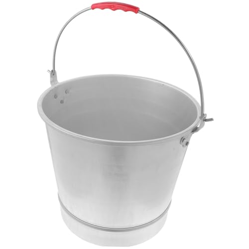 MERRYHAPY Aluminium Wassereimer Großer Metallbehälter Rostfrei Vielseitiger Milcheimer für Garten und Haushalt Robust Langlebig Leicht zu Reinigen von MERRYHAPY