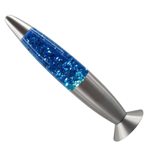 MERRYHAPY Blaue Glitzer nachtlampe mit Flüssigem Bewegungseffekt Dekorative LED bettlampe für Schlafzimmer Stilvolle Kleine Nachttischlampe für Gemütliche Raumbeleuchtung von MERRYHAPY