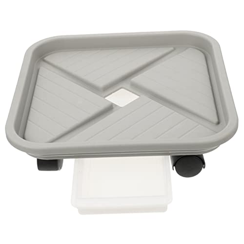 MERRYHAPY Blumentopf Tablett Rollendes Pflanzentablett Bewegliches Pflanzentablett Rollender Pflanzgefäßboden Töpfe Abtropfschale Pflanzenuntersetzer Auf Rollen Wasserschale Plastik Anlage von MERRYHAPY