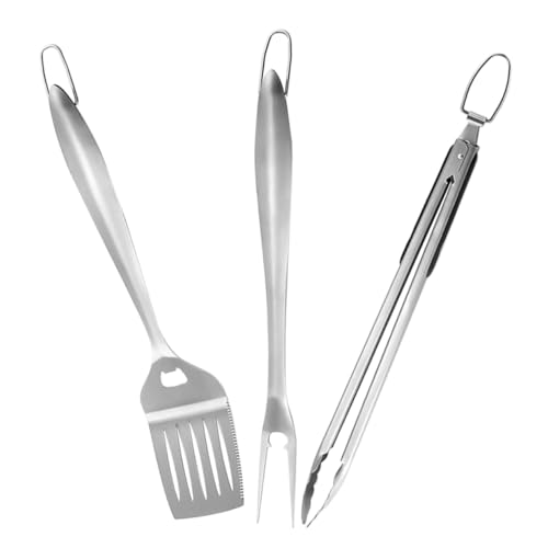 MERRYHAPY Edelstahl Grillset Teilig mit Gabel Schaufel und Zange Leichtes BBQ Zubehörset mit Aufbewahrungsbox für Outdoor Grillen Tragbar Langlebig und Einfach zu Reinigen MERRYHAPY Edelstahl Grillset Teilig mit Gabel Schaufel und Zange Leichtes BBQ Zubehörset mit Aufbewahrungsbox für Outdoor Grillen Tragbar Langlebig und Einfach zu Reinigen von MERRYHAPY