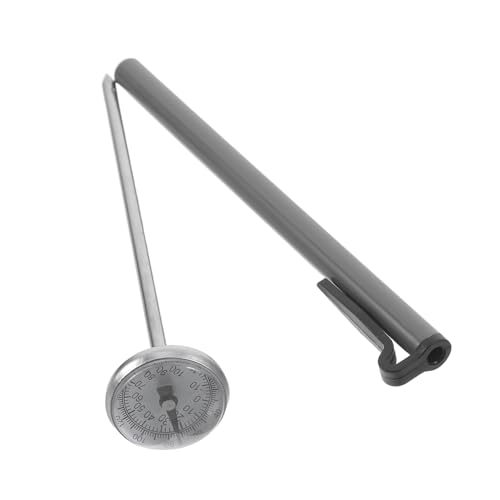 MERRYHAPY Edelstahl Küchen Thermometer mit Sonde für Milch Kaffee und Lebensmittel Temperaturmessung mit Sofortiger Anzeige Vielseitig Einsetzbar Leichtes Einstechen Handlich und Präzise von MERRYHAPY