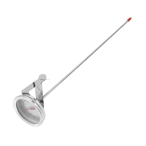 MERRYHAPY Edelstahl Thermometer mit Glaszifferblatt und Temperaturklammer Schnelles Ablesen Korrosionsbeständig Kompakt Geeignet für Kochen und Brauen von MERRYHAPY