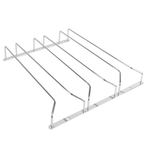 MERRYHAPY Edelstahl Weinglashalter Hängend Upside Down Cup Holder Reihig Platzsparend Stilvoll für Küche Bar Weingläser Sicher Aufbewahren Praktisches Haushaltsregal von MERRYHAPY