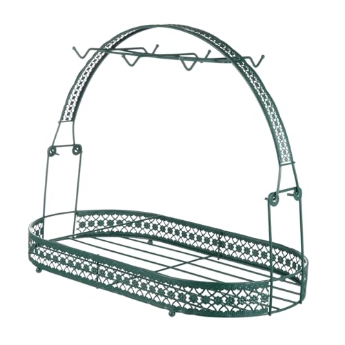 MERRYHAPY Europäischer Kaffeetassenhalter aus Stilvolles Tee und Kaffeetassenregal in Grün Platzsparende Becheraufbewahrung für Küche Büro Restaurant Modernes Design von MERRYHAPY