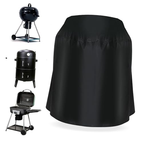 MERRYHAPY Grillabdeckung Rund Für Gartenfeuerstelle Und BBQ Tragbar Einfache Reinigung Und Handhabung UV Für Gasgrill Und Holzkohlegrill von MERRYHAPY