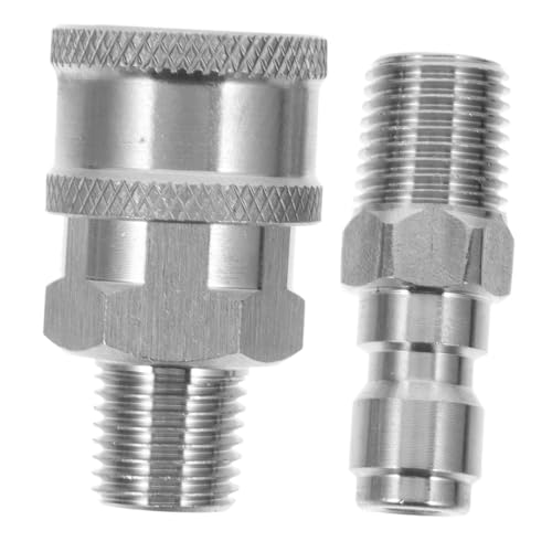 MERRYHAPY Hochdruckreiniger Adapter Teilig Edelstahl Schnellkupplung Schlauchanschluss Wasserfilter Verbindungsstück für Effiziente Dichte Verbindung und Einfache Reinigung MERRYHAPY Hochdruckreiniger Adapter Teilig Edelstahl Schnellkupplung Schlauchanschluss Wasserfilter Verbindungsstück für Effiziente Dichte Verbindung und Einfache Reinigung von MERRYHAPY