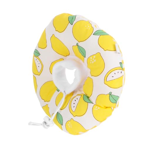 MERRYHAPY Katze Genesungshalsband mit Niedlichem Früchtemuster Verstellbarer Operationskragen Weicher Schutzkragen gegen Kratzen und Beißen S für Kätzchen nach Operation und Verletzungen von MERRYHAPY