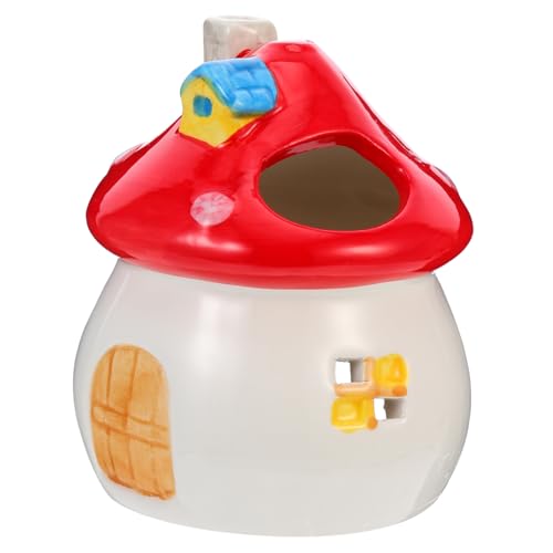 MERRYHAPY Keramik Hamster Versteck Pilzform Kühles Schlafnest für Zwerghamster und Kleintiere Robustes Leichtes Haustiernest als Dekoratives Hamsterhaus im Käfig MERRYHAPY Keramik Hamster Versteck Pilzform Kühles Schlafnest für Zwerghamster und Kleintiere Robustes Leichtes Haustiernest als Dekoratives Hamsterhaus im Käfig von MERRYHAPY