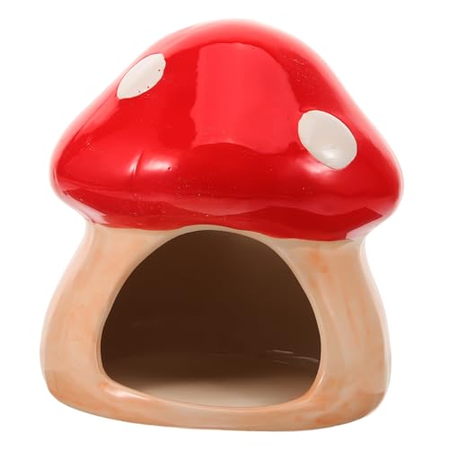 MERRYHAPY Keramik Hamsterversteck Pilzförmiges Hamsterhaus Kühlendes Schlafnest für Zwerghamster Kleintiere Privater Rückzugsort Langlebig Stabil Sicher MERRYHAPY Keramik Hamsterversteck Pilzförmiges Hamsterhaus Kühlendes Schlafnest für Zwerghamster Kleintiere Privater Rückzugsort Langlebig Stabil Sicher von MERRYHAPY