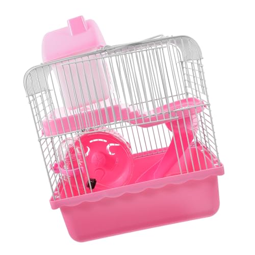 MERRYHAPY Kleintierkäfig Hamster Schloss Draht Stöckig für Hamster Mäuse und Andere Kleintiere mit Abnehmbarer Bodenwanne für Einfache Spiel und Schlafplatz Rosa MERRYHAPY Kleintierkäfig Hamster Schloss Draht Stöckig für Hamster Mäuse und Andere Kleintiere mit Abnehmbarer Bodenwanne für Einfache Spiel und Schlafplatz Rosa von MERRYHAPY
