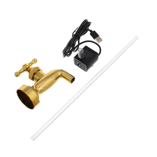 MERRYHAPY Kreativer Kleiner Schwebender Wasserhahn Zimmerbrunnen für Schreibtisch Dekorationsgerät mit Beruhigendem Wassereffekt für Innenräume Wie Büro und Wohnzimmer von MERRYHAPY