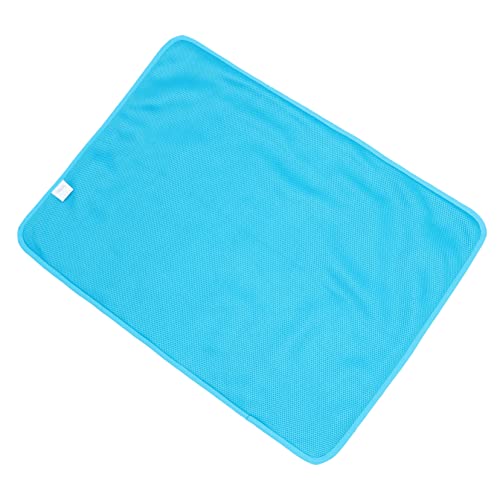 MERRYHAPY Kühlmatte für Hunde Waschbare Selbstkühlende Matte aus EIS Seide Sommerdecke für Haustiere für Hundebett Kennel Sofa und Auto Blau von MERRYHAPY