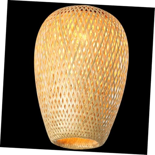 MERRYHAPY Lampenschirm Geflochtene Lampenabdeckung Ersatzschirm Leichtes Stabiles Design Für Wohnzimmer Schlafzimmer Zen stil Natürlicher Lampenschirm Dekoration von MERRYHAPY
