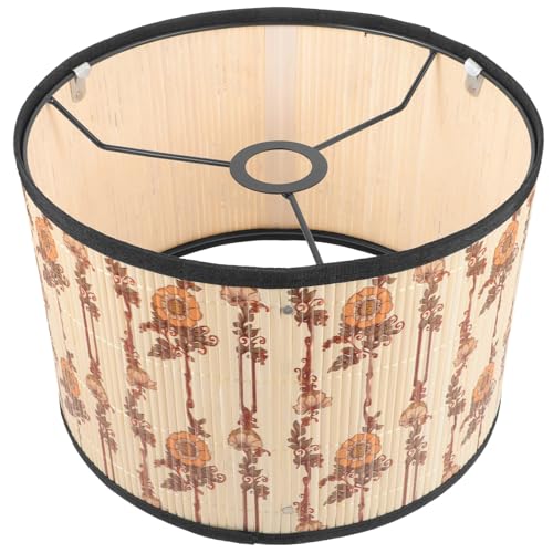 MERRYHAPY Lampenschirme Für Deckenleuchten Rustikaler Stil Wohn Hängelampe Kinderzimmer Korbbezug Zimmer Retro Dekor Lampenschirm Deckenlampenschirm Deckenleuchtenschirme von MERRYHAPY