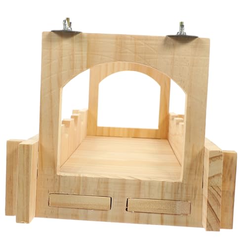 MERRYHAPY Langlebige Holz hängematte Haustierbrücke für Kleine Nager Wie Ratten Igel und Chinchillas Platzsparend Sicher und Robust als Versteck und Spielplatz im Käfig von MERRYHAPY